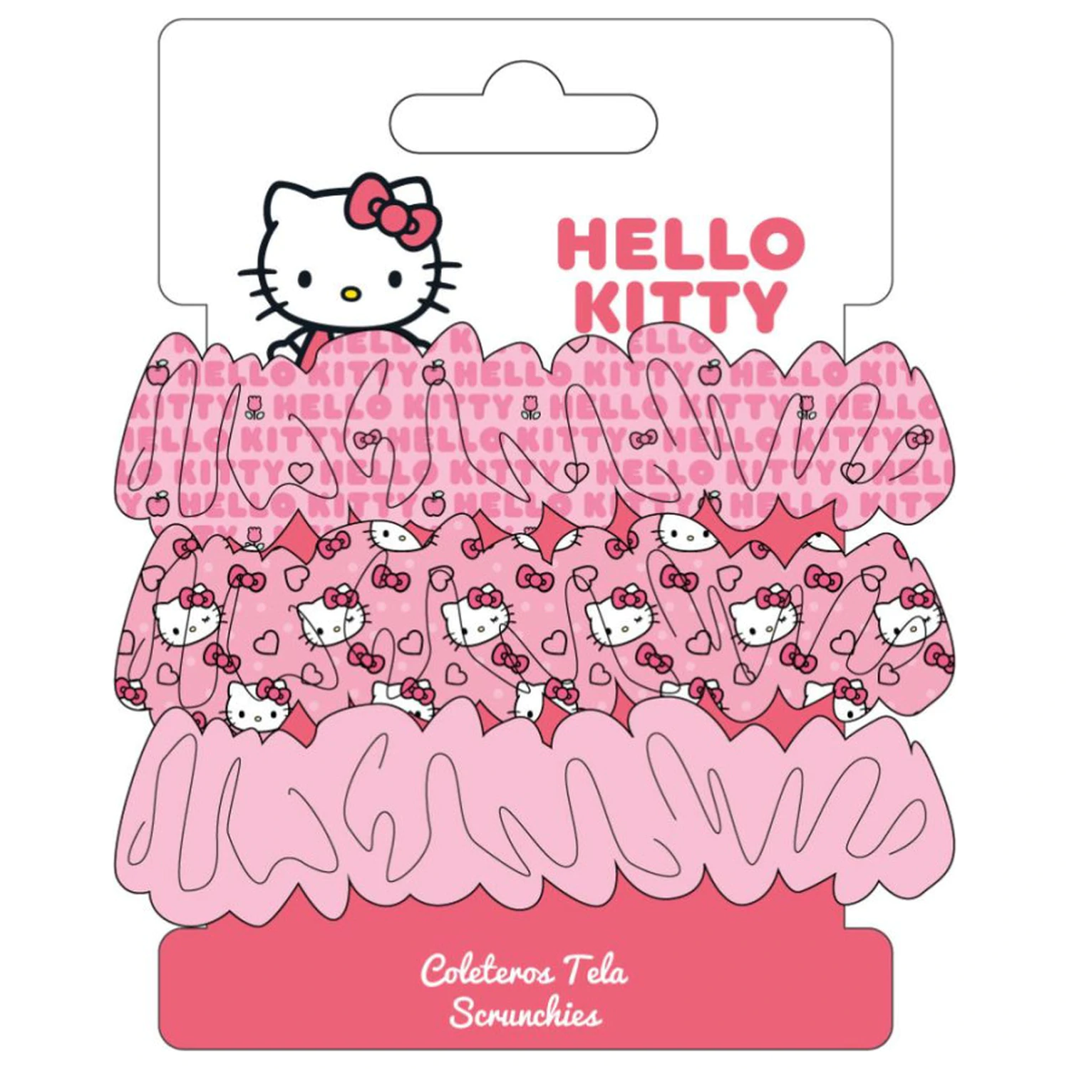 Hello Kitty Scrunchie Haargummi Set 3-teilig Produktfoto