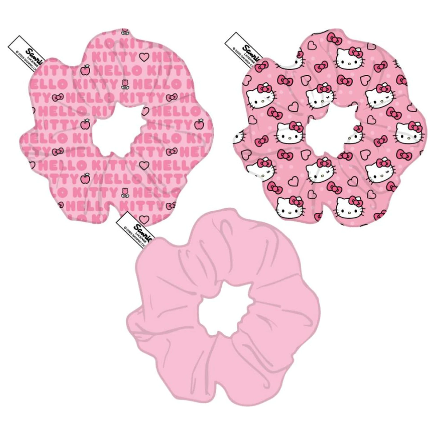 Hello Kitty Scrunchie Haargummi Set 3-teilig Produktfoto