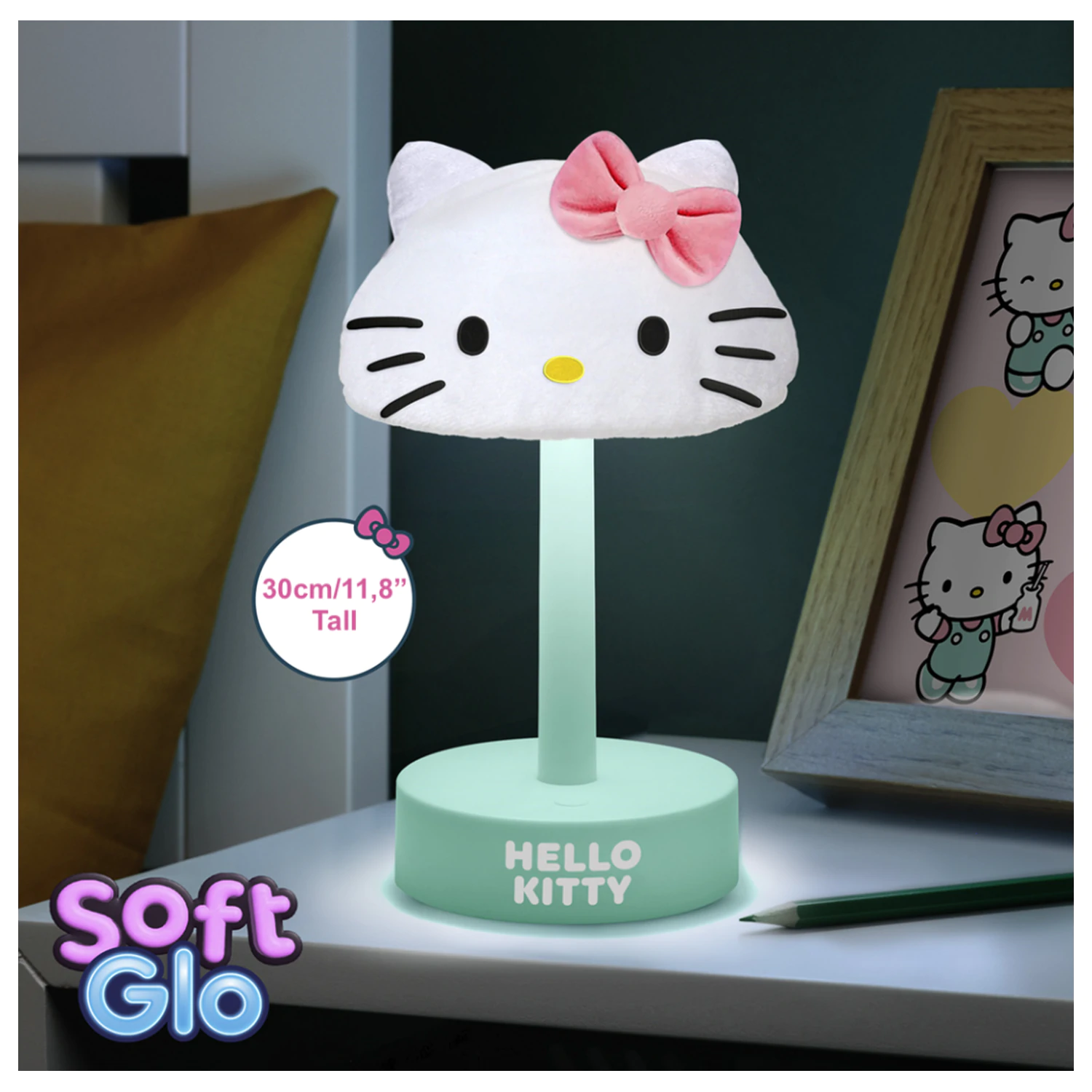 Hello Kitty 'SoftGlo' flauschige Deko Lampe Produktfoto