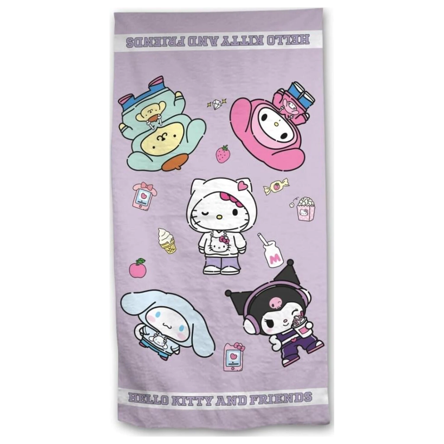 Hello Kitty Strandtuch 100% Baumwolle 90x170cm Produktfoto
