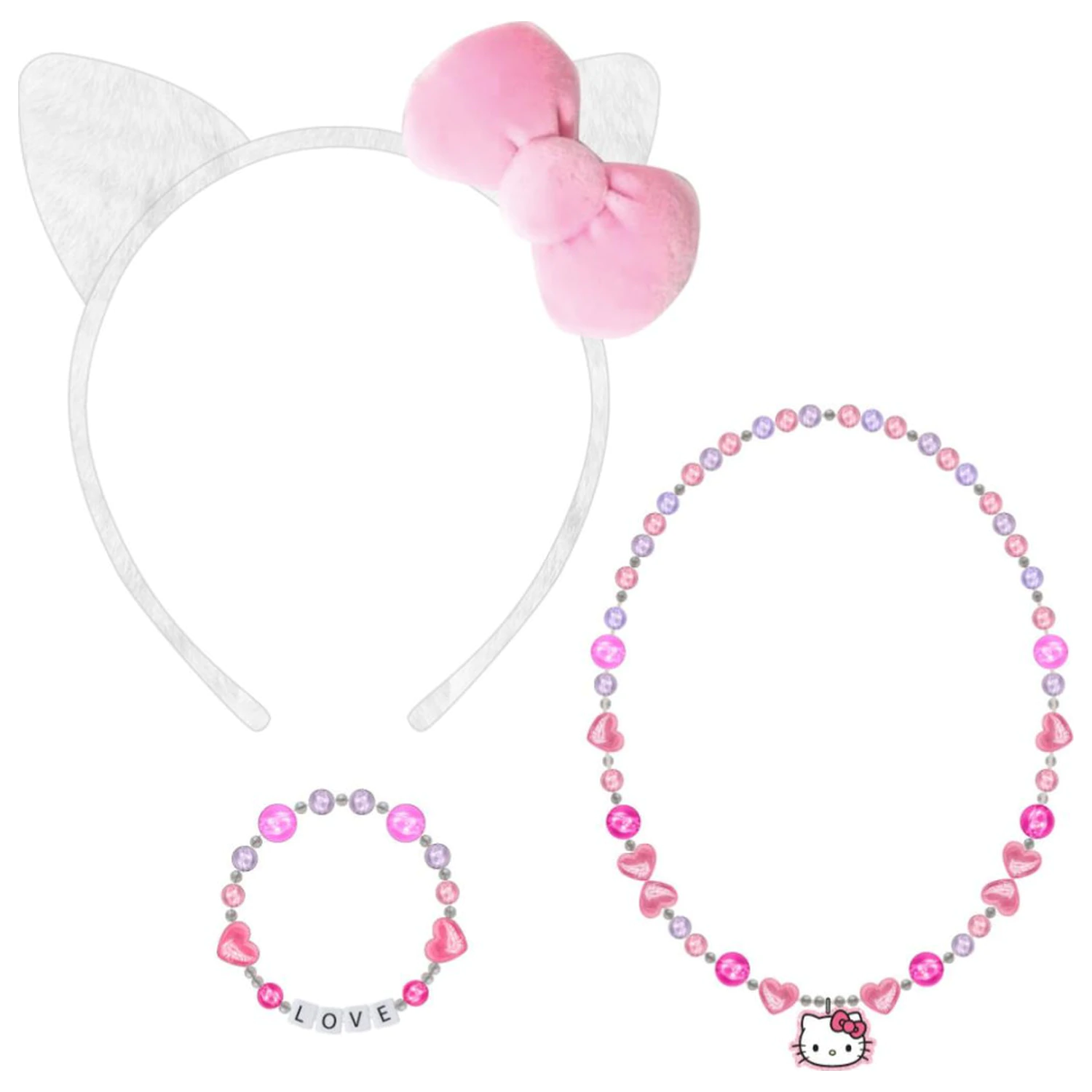 Hello Kitty Süßes Schmuck und Haarband Set Produktfoto