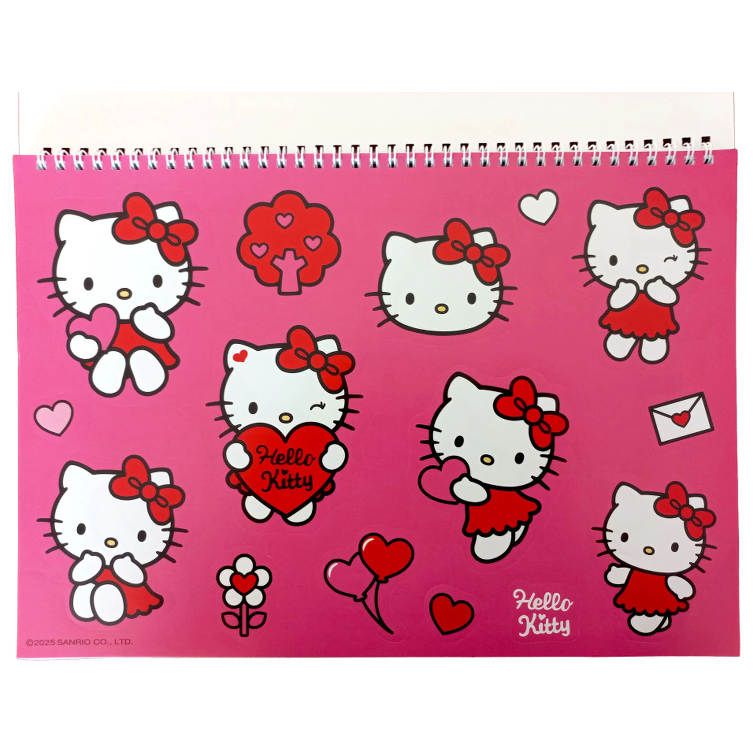 Hello Kitty Sweetheart A4 Spiral-Skizzenbuch 40 Blatt mit Aufklebern Produktfoto
