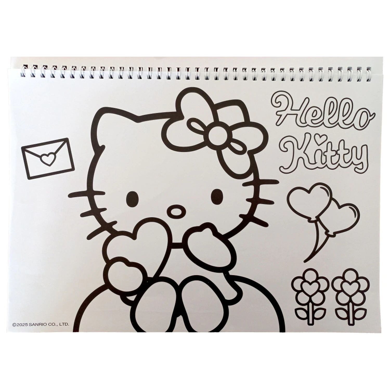 Hello Kitty Sweetheart A4 Spiral-Skizzenbuch 40 Blatt mit Aufklebern Produktfoto