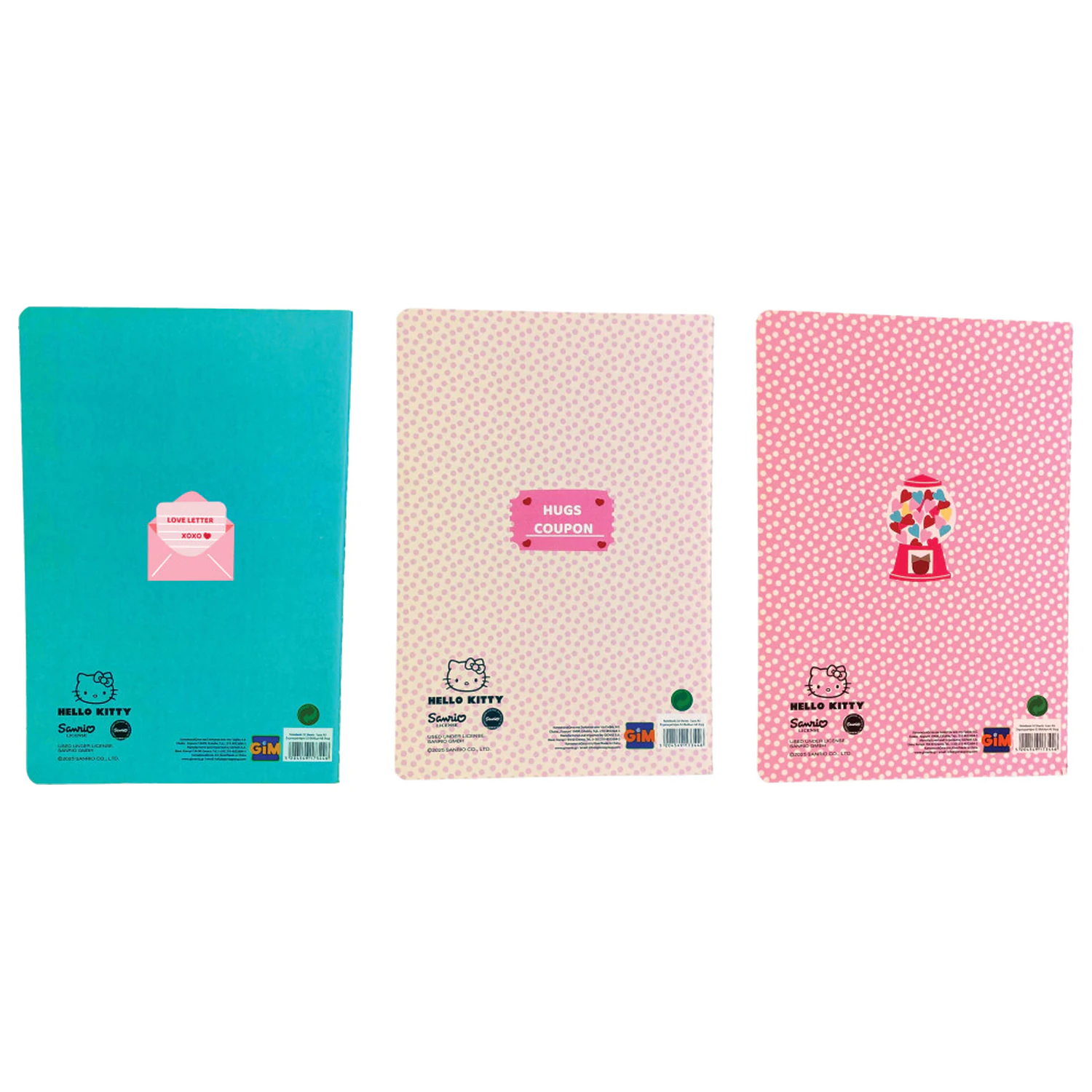 Hello Kitty Sweetheart A5 Notizbuch Set von 3 Produktfoto