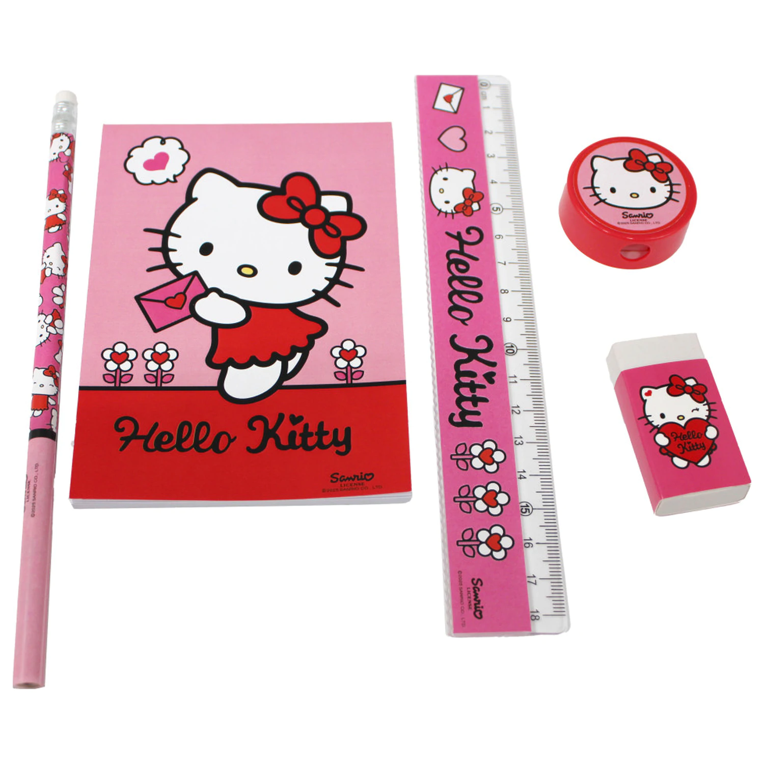 Hello Kitty Sweetheart Schreibwaren Set 5 Teile Produktfoto