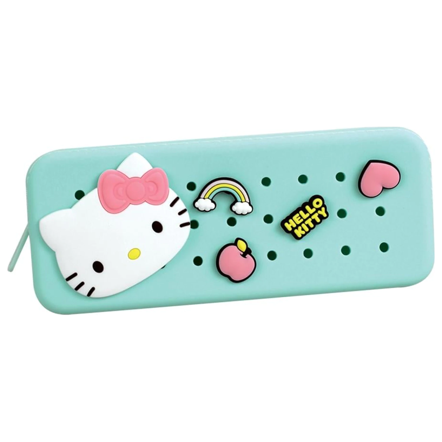 Hello Kitty Silikon-Federtasche mit Anstecknadeln Produktfoto