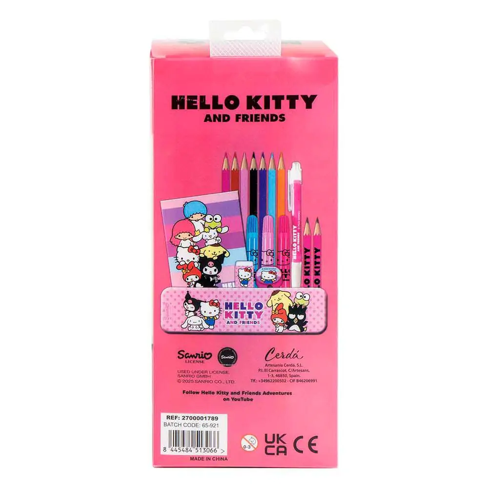 Hello Kitty Schreibwaren-Set zum Ausmalen Produktfoto