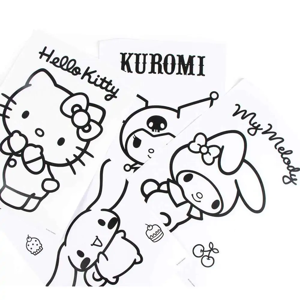 Hello Kitty Schreibwaren-Set zum Ausmalen Produktfoto