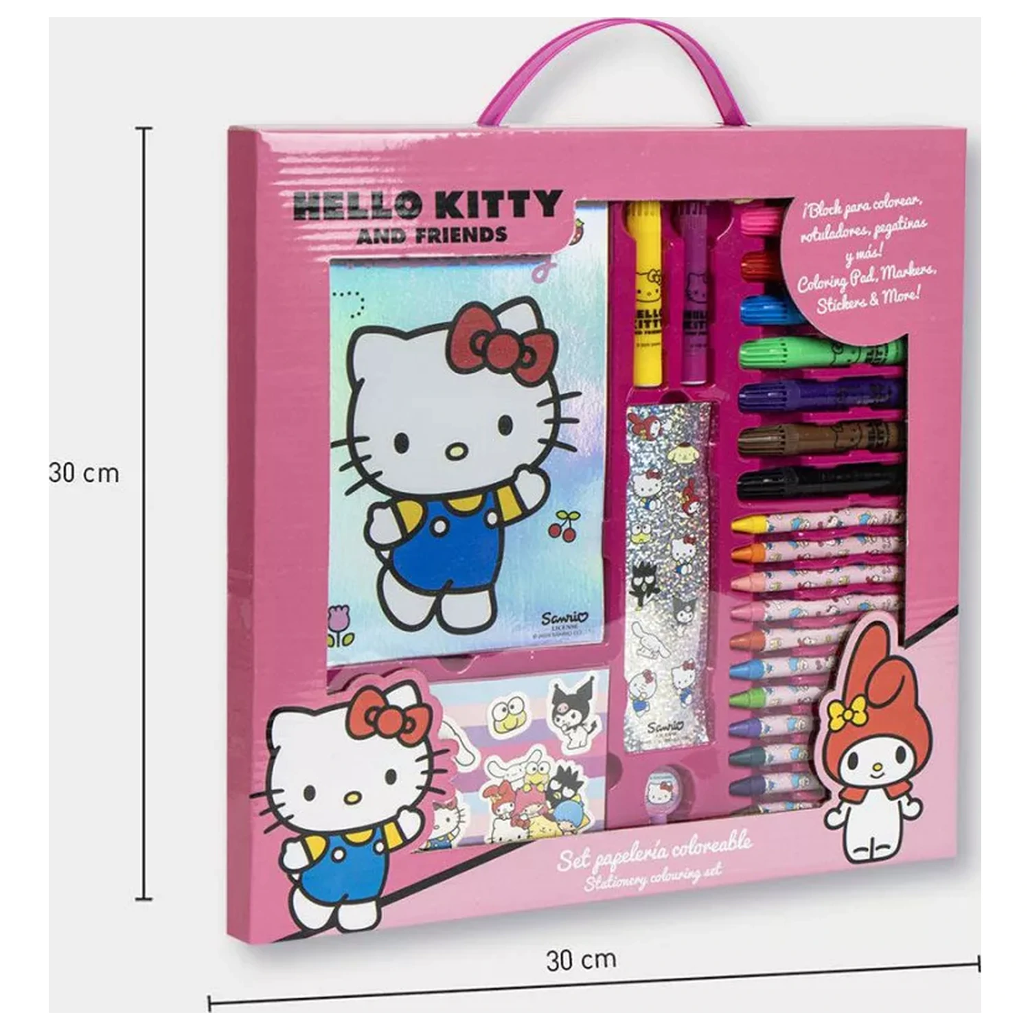 Hello Kitty Schreibwaren-Set zum Ausmalen Produktfoto