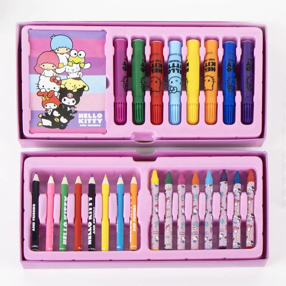 Hello Kitty Schreibwaren-Set zum Ausmalen Produktfoto