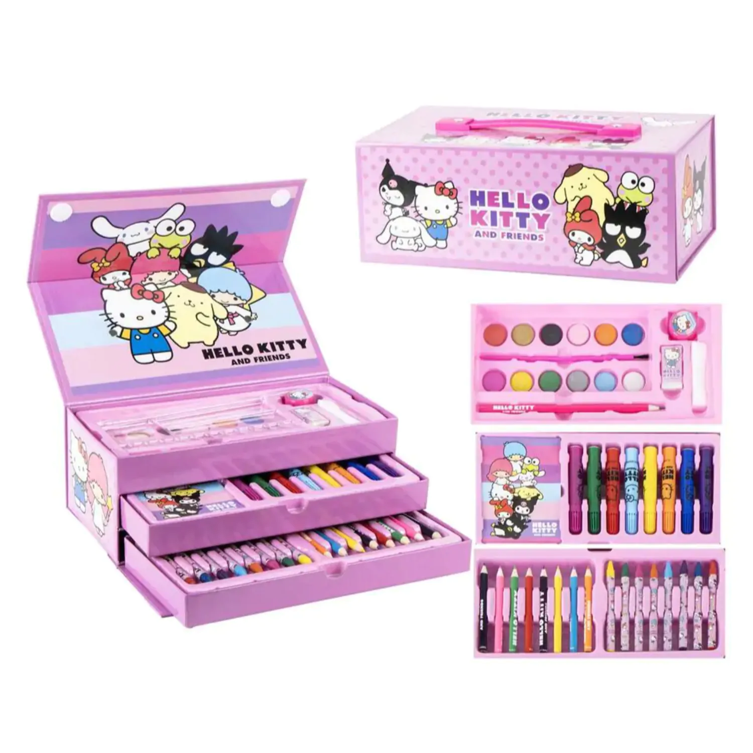 Hello Kitty Schreibwaren-Set zum Ausmalen Produktfoto