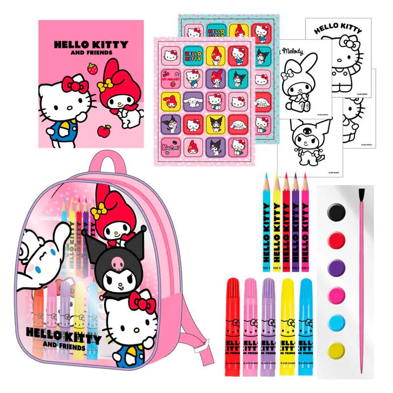 Hello Kitty Rucksack und Schreibwaren Set termékfotó