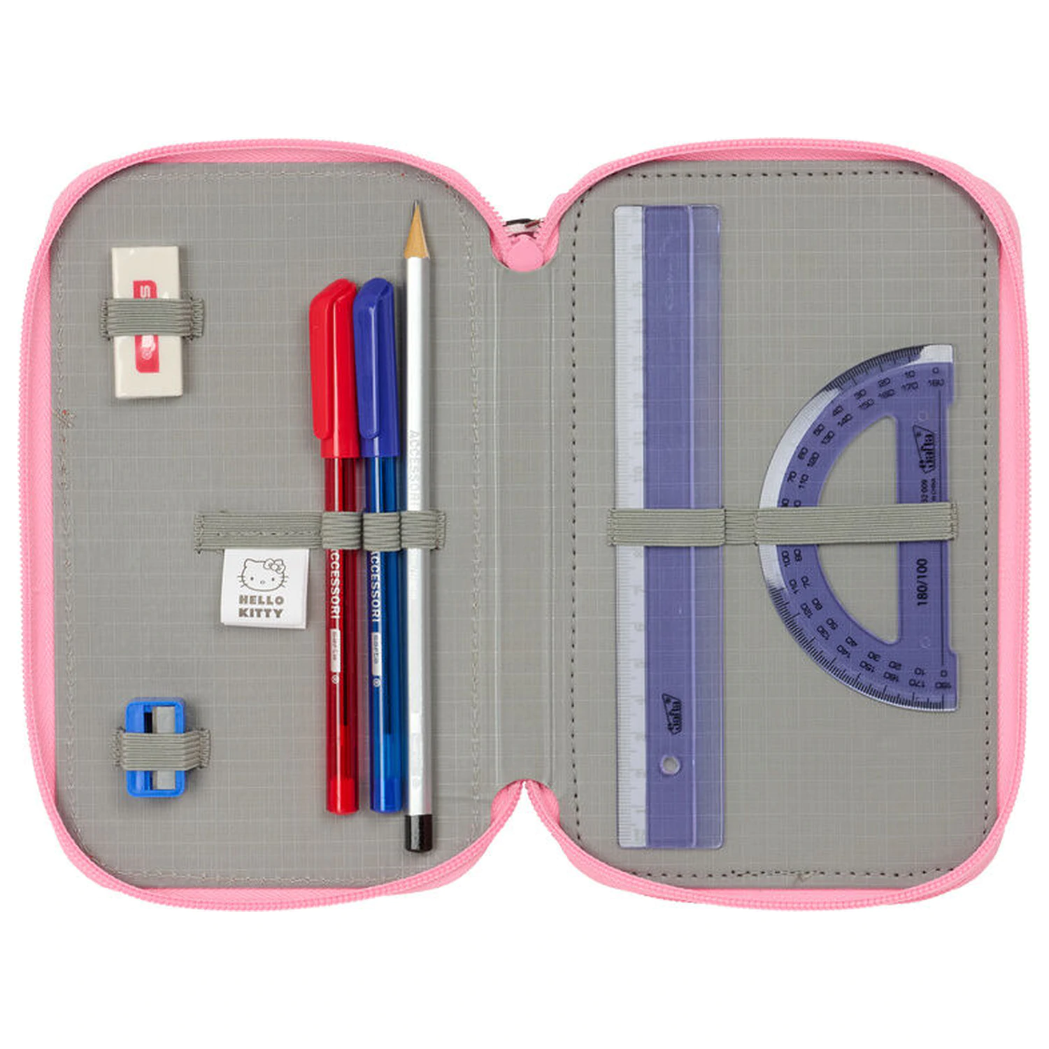 Hello Kitty dreifach Federmappe 37 Teile Produktfoto