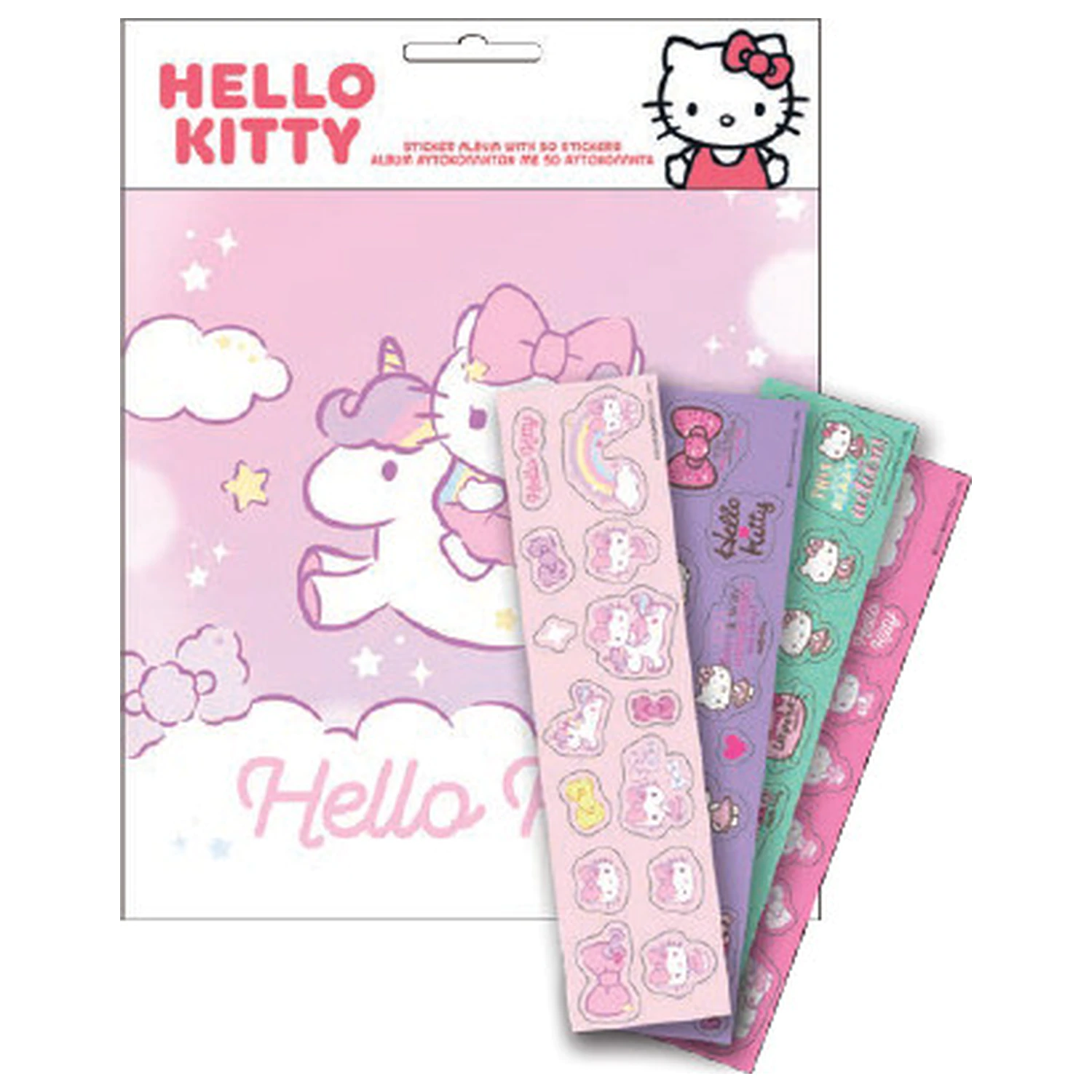 Hello Kitty Unicorn Sticker-Album mit 50 Stickern Produktfoto