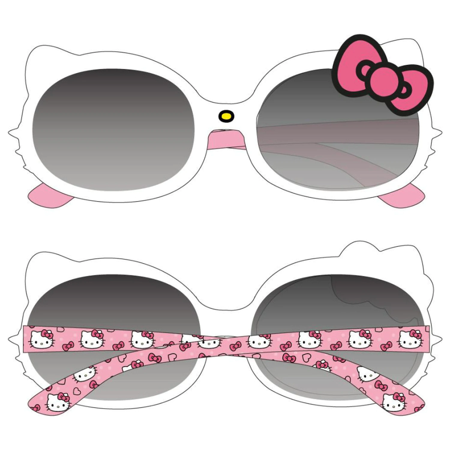 Hello Kitty weiße Sonnenbrille Produktfoto