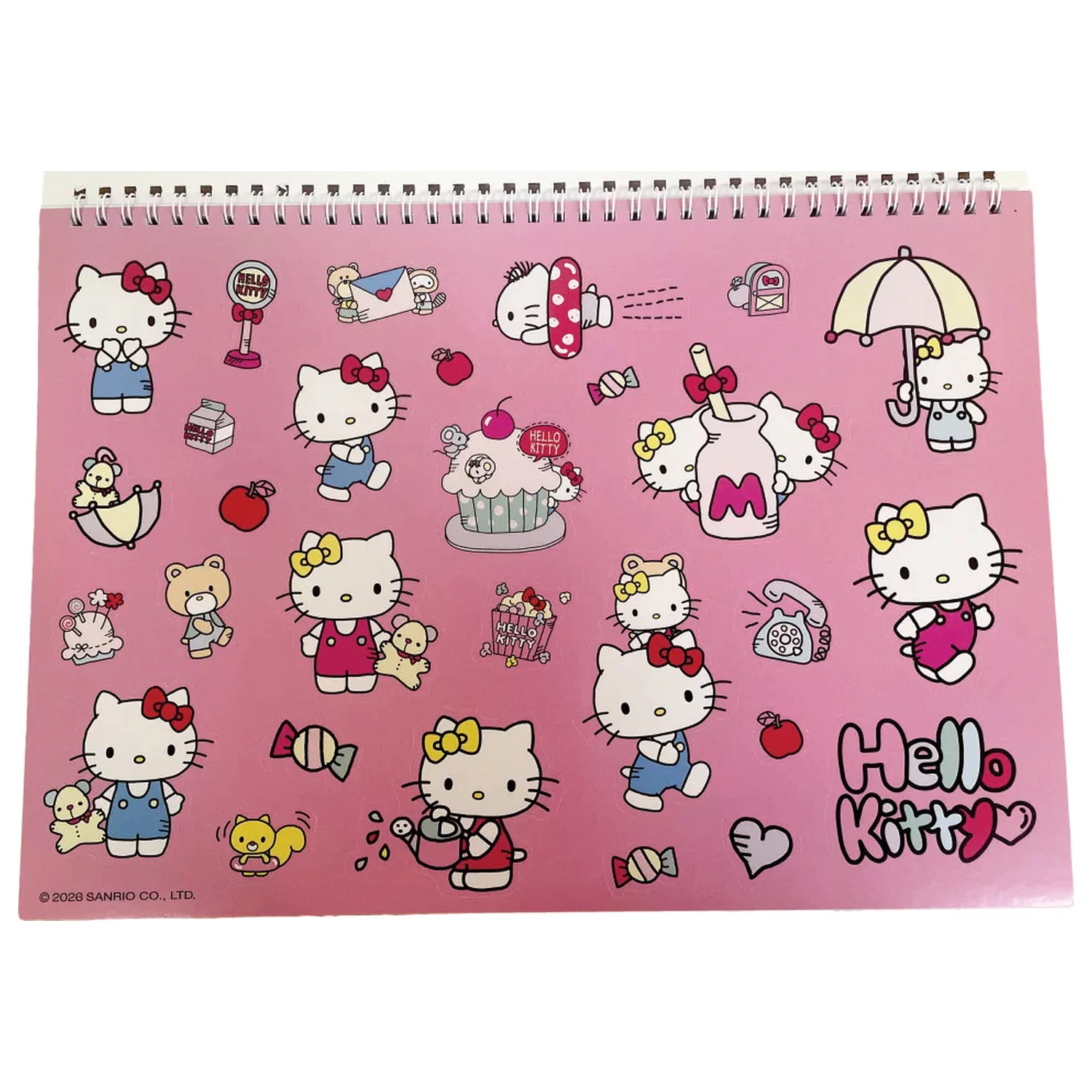 Hello Kitty World A/4 Spiral-Skizzenblock 40 Blätter mit Aufklebern Produktfoto