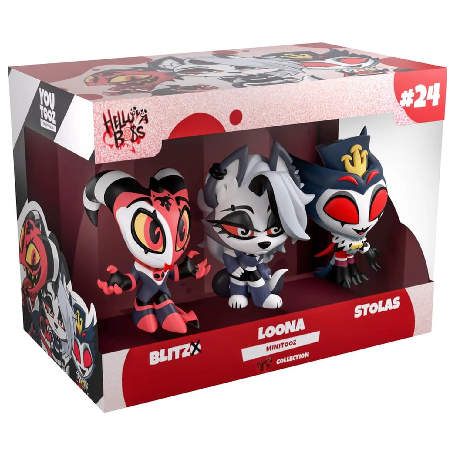 Helluva Boss Mini Tooz Minifiguren 3er-Pack Blitzo, Loona & Stolas Produktfoto