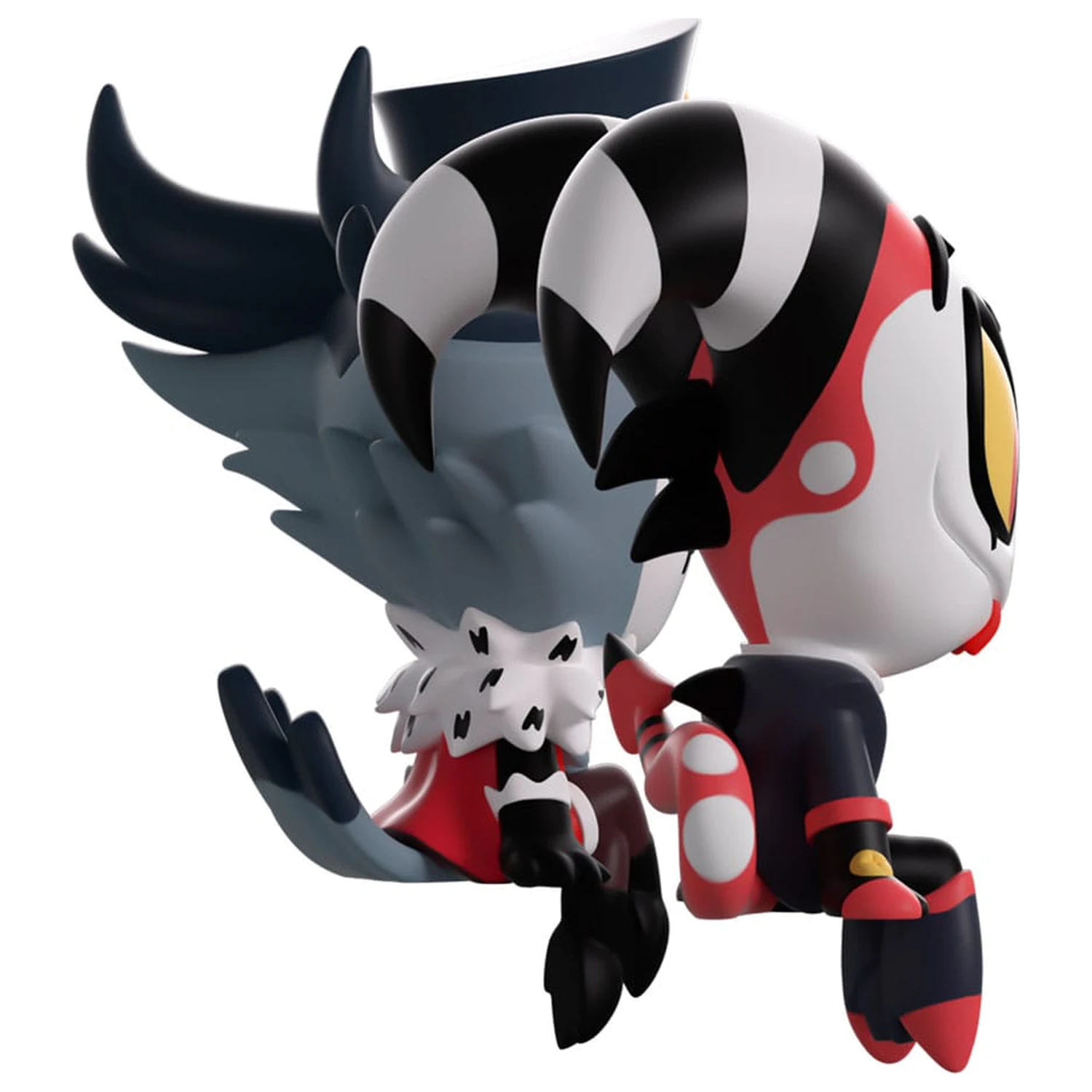 Helluva Boss Vinyl Figuren Blitzo & Stolas Monitor Buddiez Produktfoto