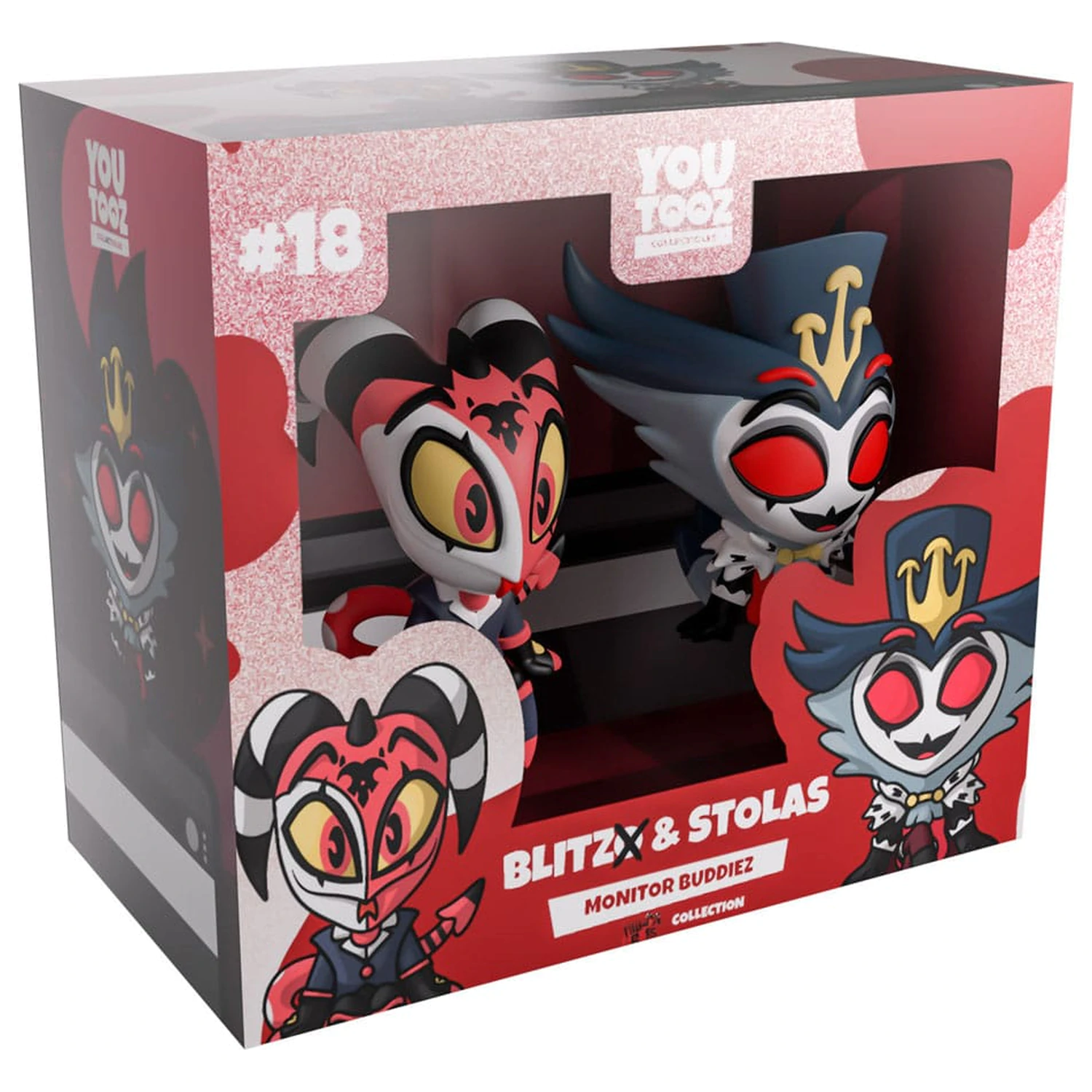 Helluva Boss Vinyl Figuren Blitzo & Stolas Monitor Buddiez Produktfoto