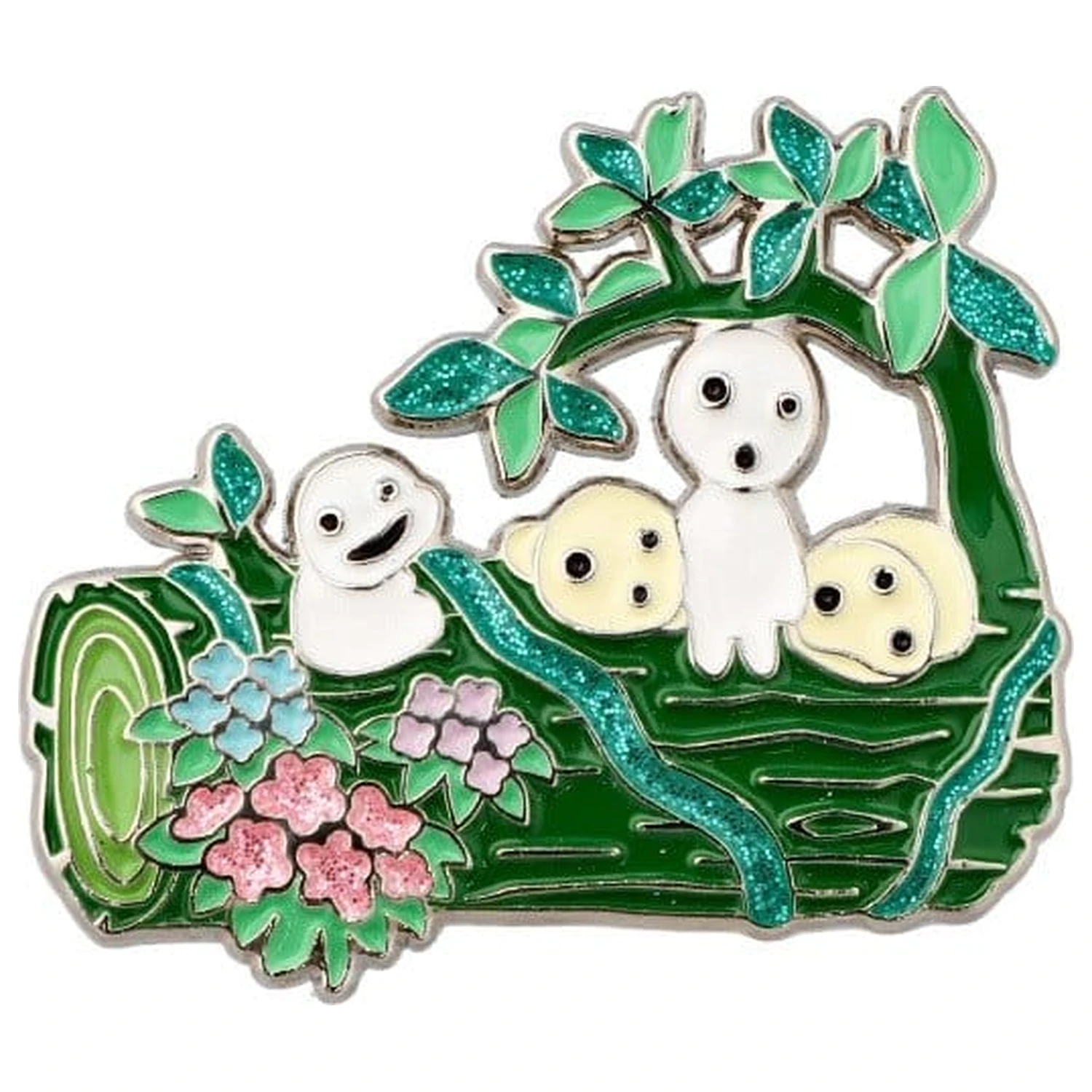 Princess Mononoke Metall Brosche Kodama Produktfoto
