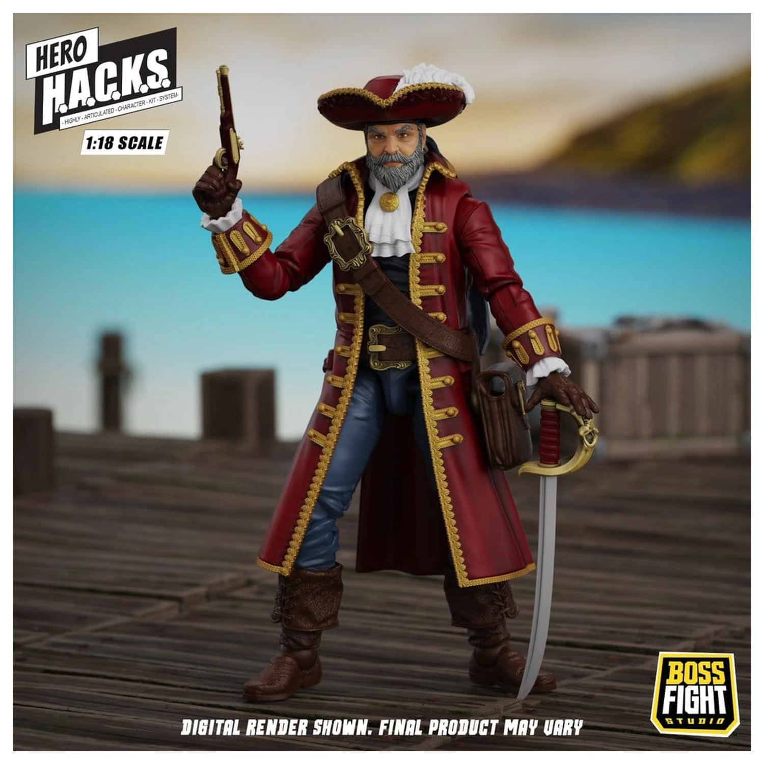 Hero H.A.C.K.S. Core Action Figur 1/18 Heroes and Villains Wave 1 John Bradford: Captain of the Temporal Voyager Produktfoto