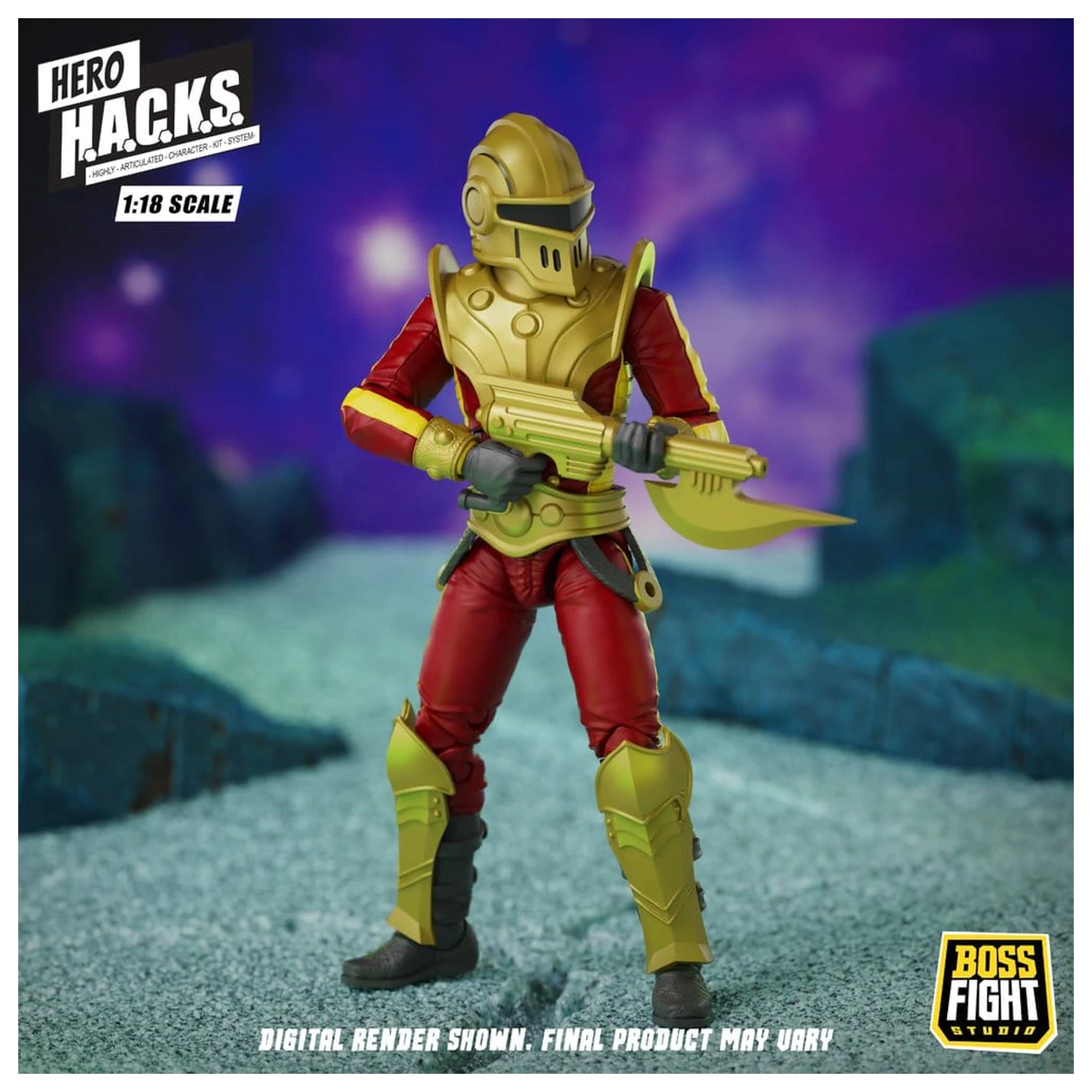 Hero H.A.C.K.S. Core Actionfigur 1/18 Heroes and Villains Wave 1 Stellar Guard: Cosmic Defender of Accord Produktfoto