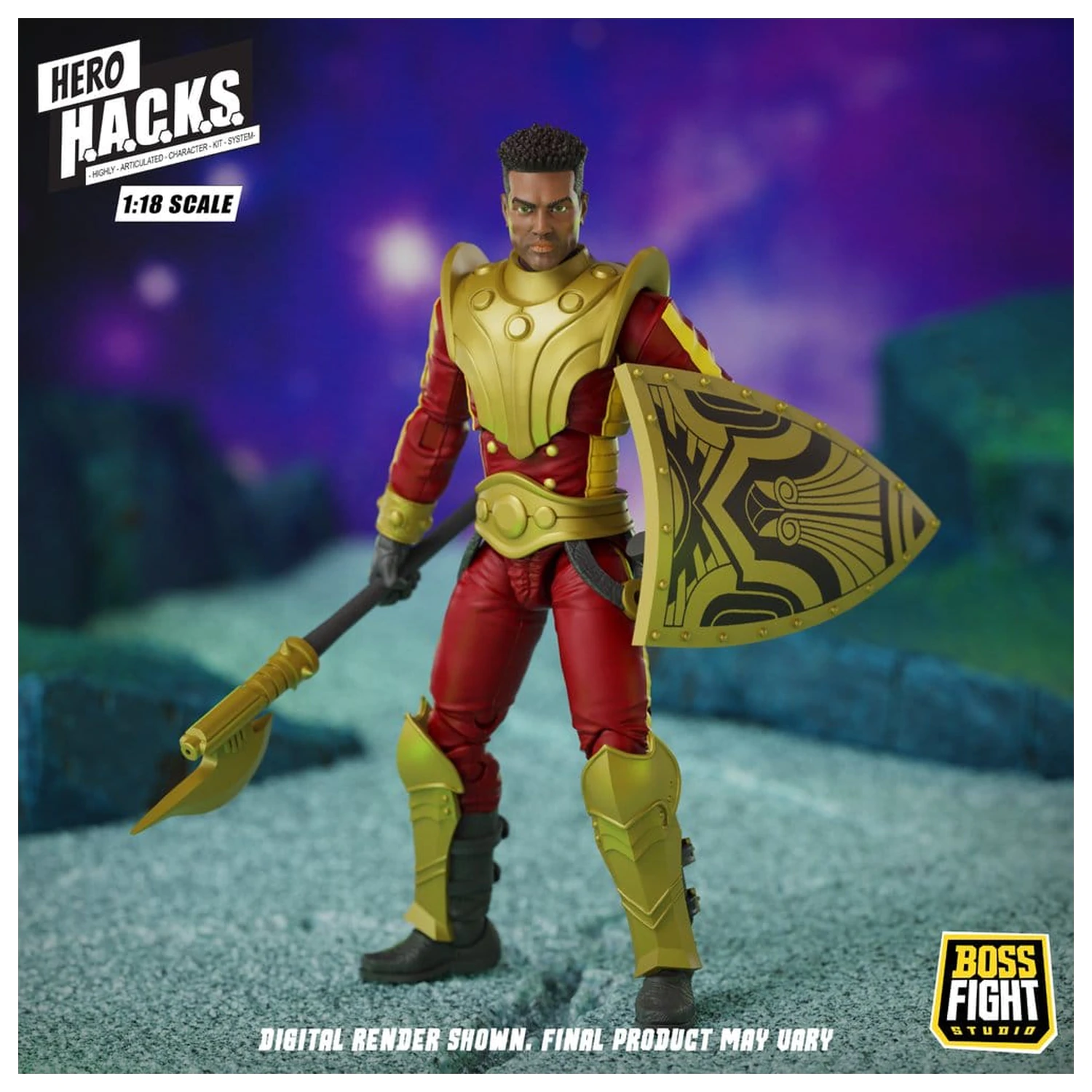 Hero H.A.C.K.S. Core Actionfigur 1/18 Heroes and Villains Wave 1 Stellar Guard: Cosmic Defender of Accord Produktfoto