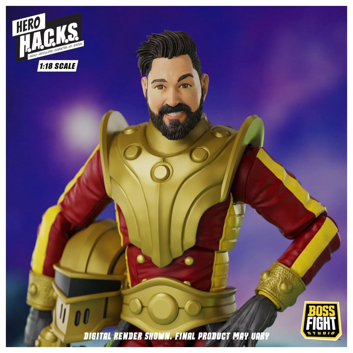 Hero H.A.C.K.S. Core Actionfigur 1/18 Heroes and Villains Wave 1 Stellar Guard: Cosmic Defender of Accord Produktfoto