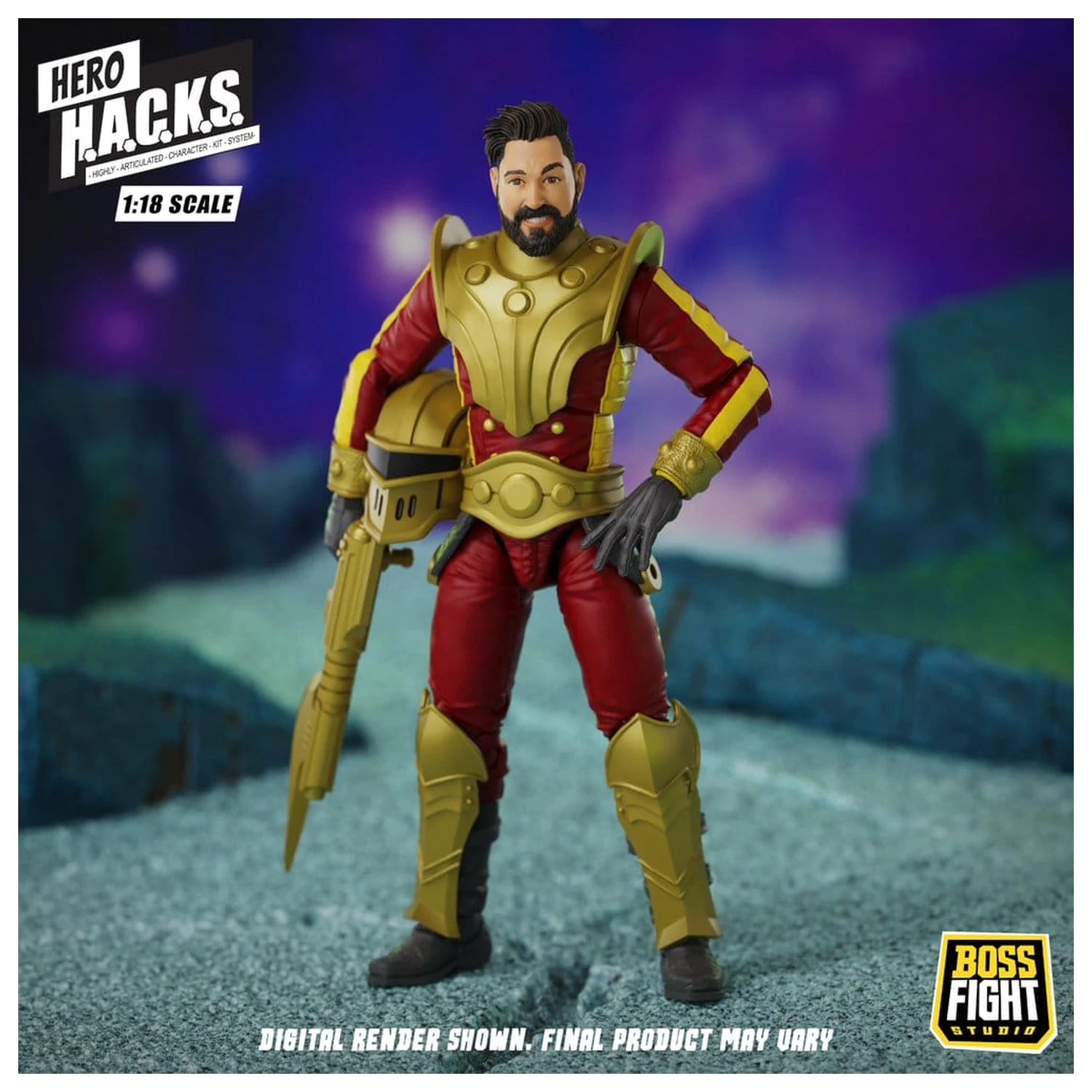 Hero H.A.C.K.S. Core Actionfigur 1/18 Heroes and Villains Wave 1 Stellar Guard: Cosmic Defender of Accord Produktfoto