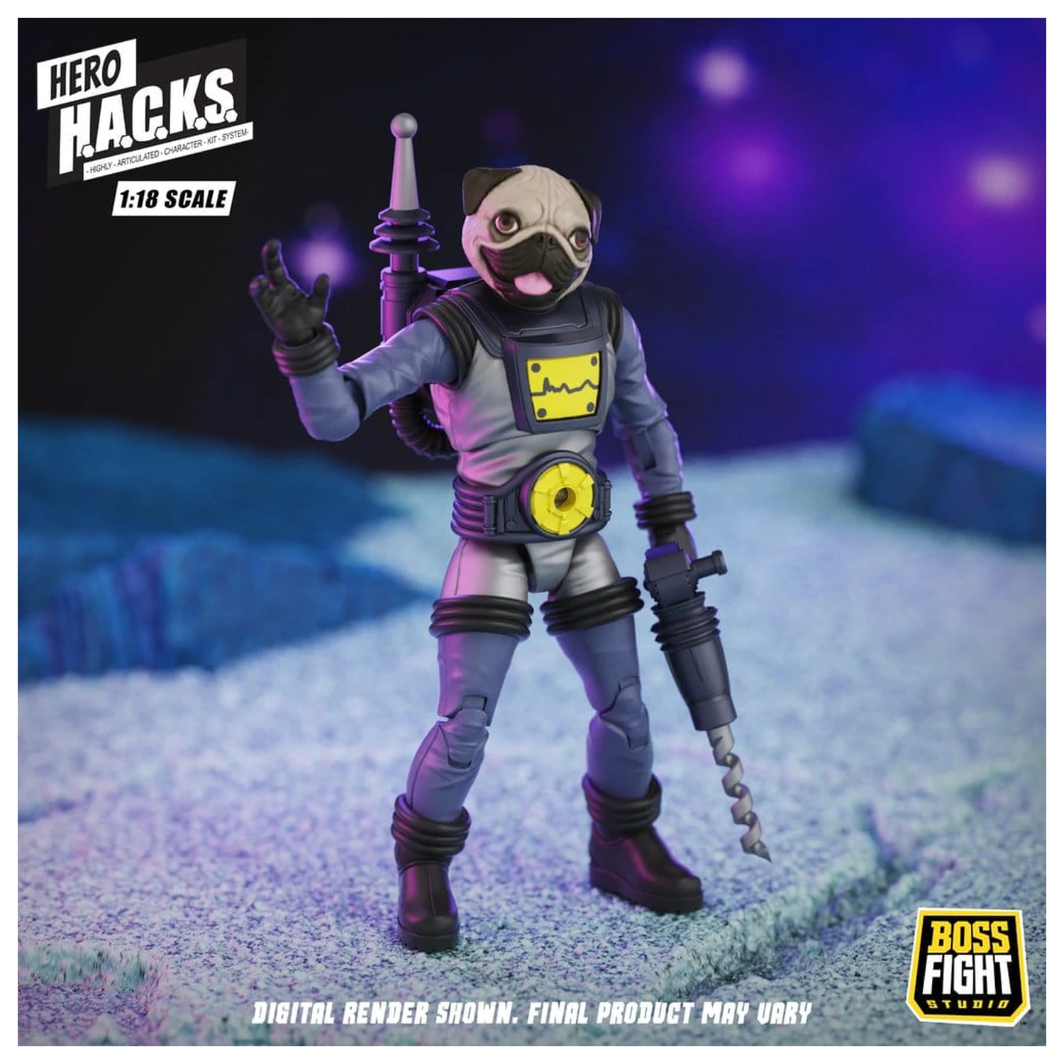 Hero H.A.C.K.S. Core Action Figur 1/18 Heroes and Villains Wave 1 Zarko Resources Inc.: Galactic Prospectors Produktfoto