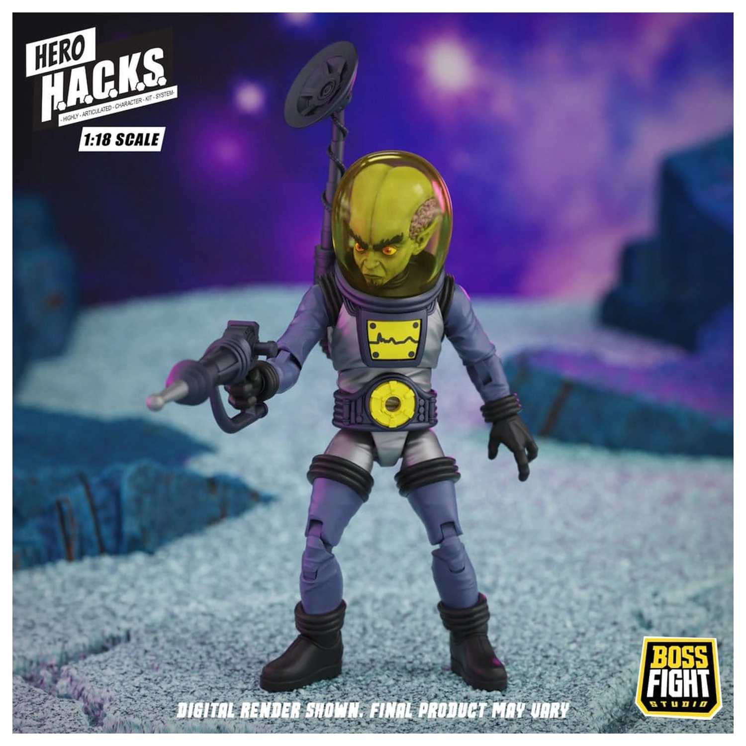 Hero H.A.C.K.S. Core Action Figur 1/18 Heroes and Villains Wave 1 Zarko Resources Inc.: Galactic Prospectors Produktfoto