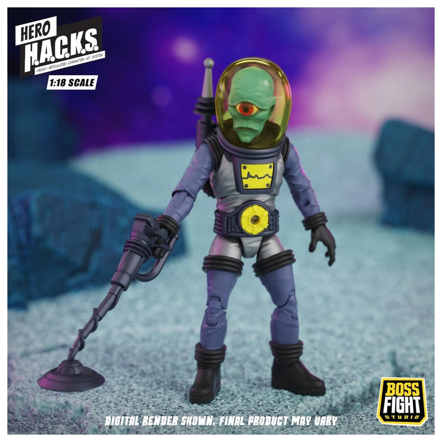 Hero H.A.C.K.S. Core Action Figur 1/18 Heroes and Villains Wave 1 Zarko Resources Inc.: Galactic Prospectors Produktfoto