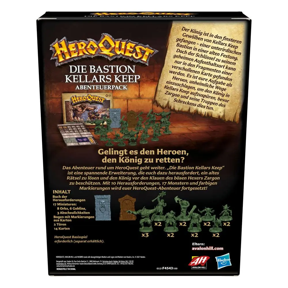 HeroQuest Brettspiel Expansion HeroQuest Die Bastion Kellars Keep Quest Pack german Produktfoto