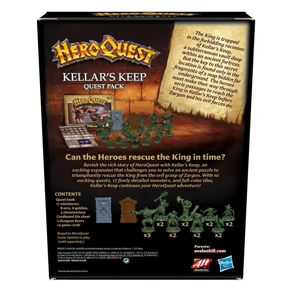 HeroQuest Brettspiel-Erweiterung Kellar's Keep Abenteuerpack englisch Produktfoto