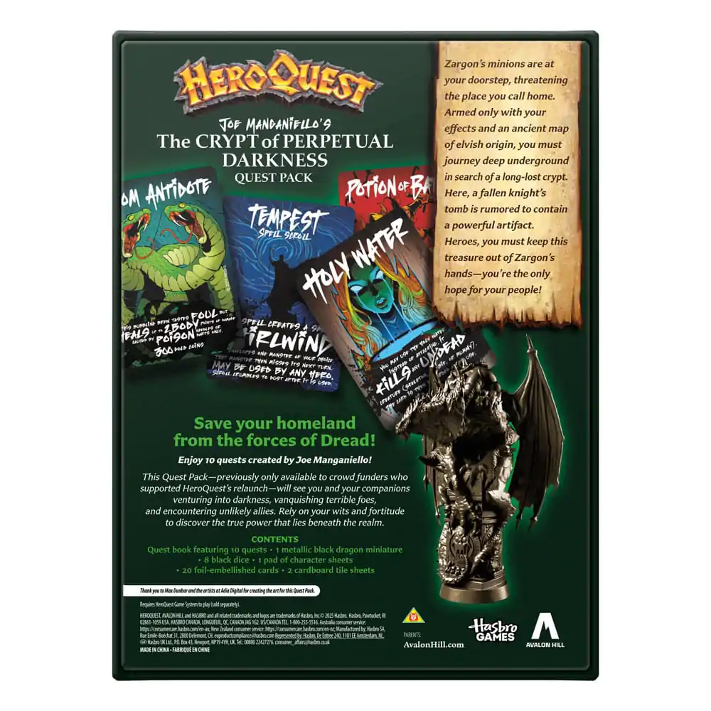 HeroQuest Brettspiel Erweiterung The Crypt of Perpetual Darkness Quest Pack *English Version* Produktfoto