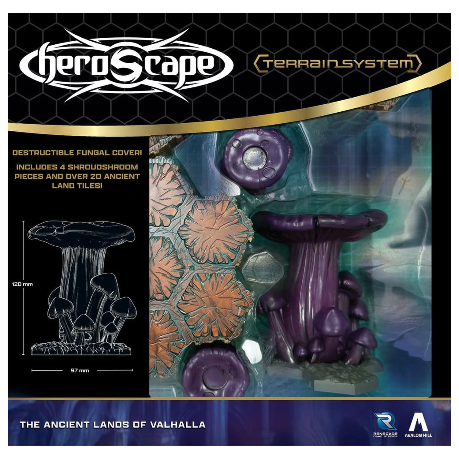 Heroscape Geländeerweiterung Die alten Länder von Valhalla *English Version* Produktfoto