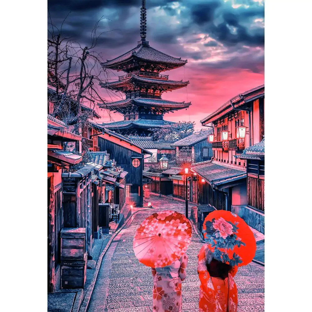 High Quality Evening in Kyoto Puzzle 500St Produktfoto