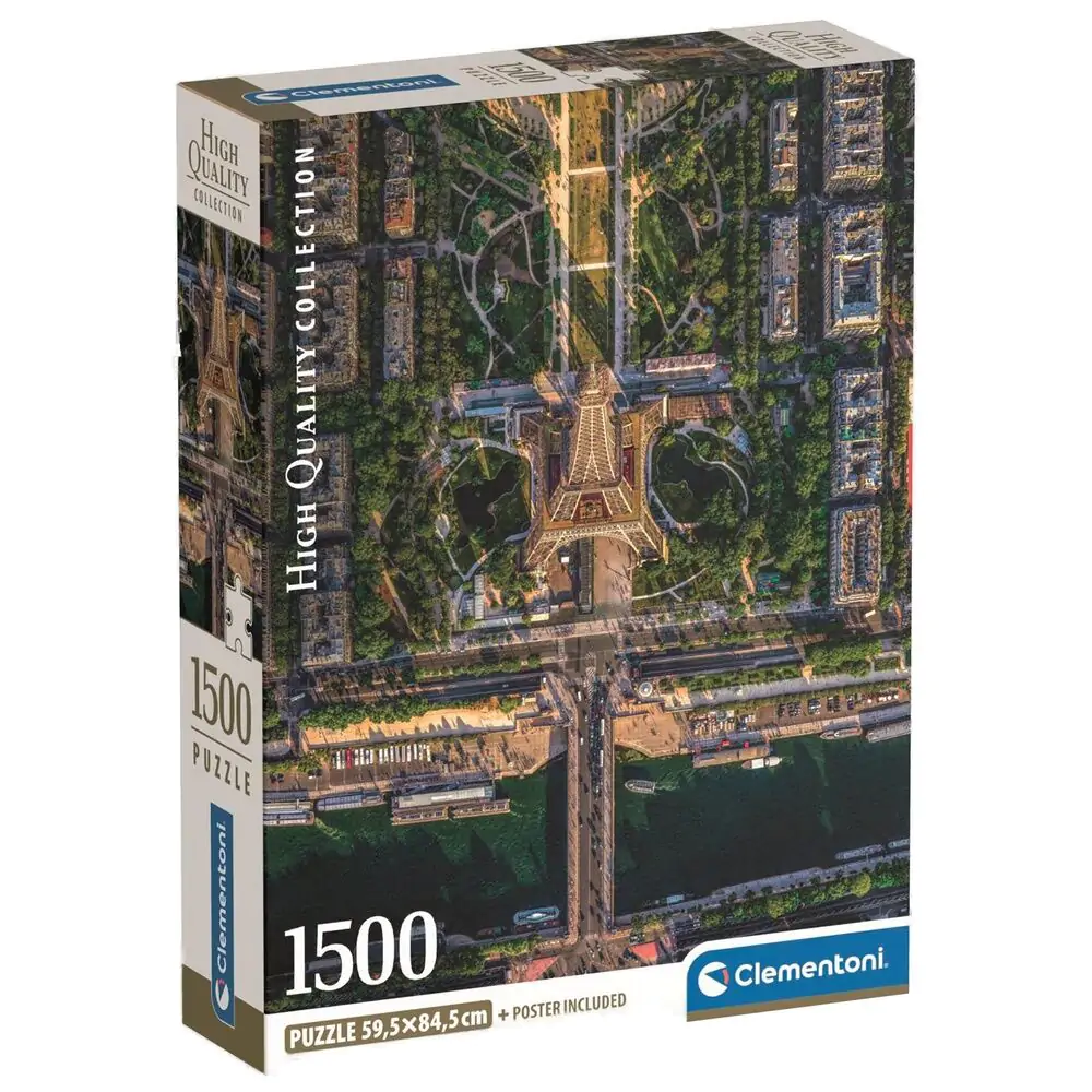 High Quality Flying Over Paris Puzzle 1500St Produktfoto