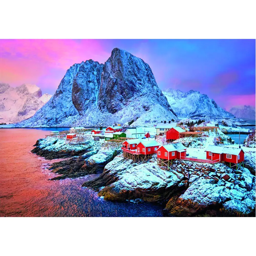 High Quality Hamnoy Village Puzzle 500St Produktfoto