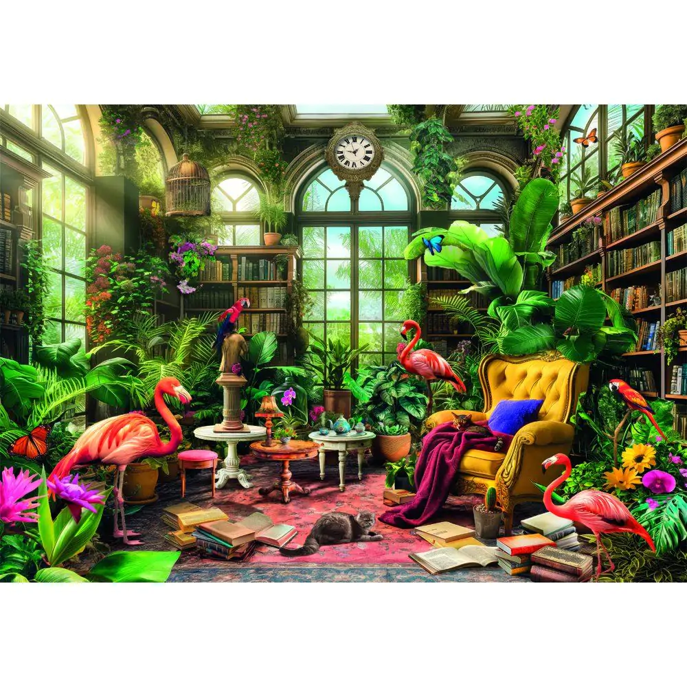 High Quality The Greenhouse Library Puzzle 1000St Produktfoto