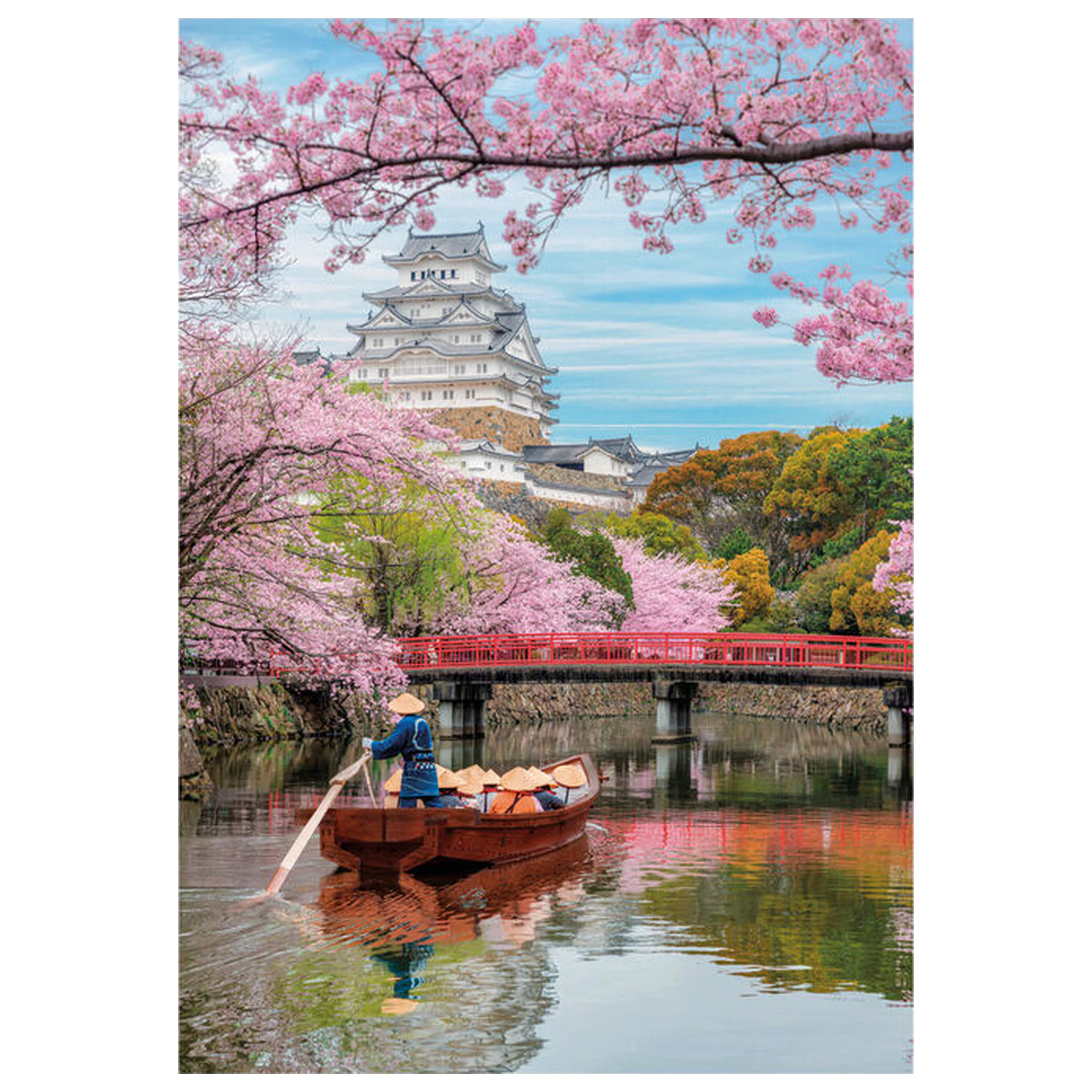 Himeji Castle in Spring Puzzle 1000 Teile Produktfoto