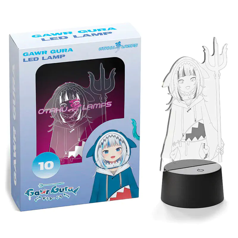 Hololive Gawr Gura LED-Lampe 20cm Produktfoto