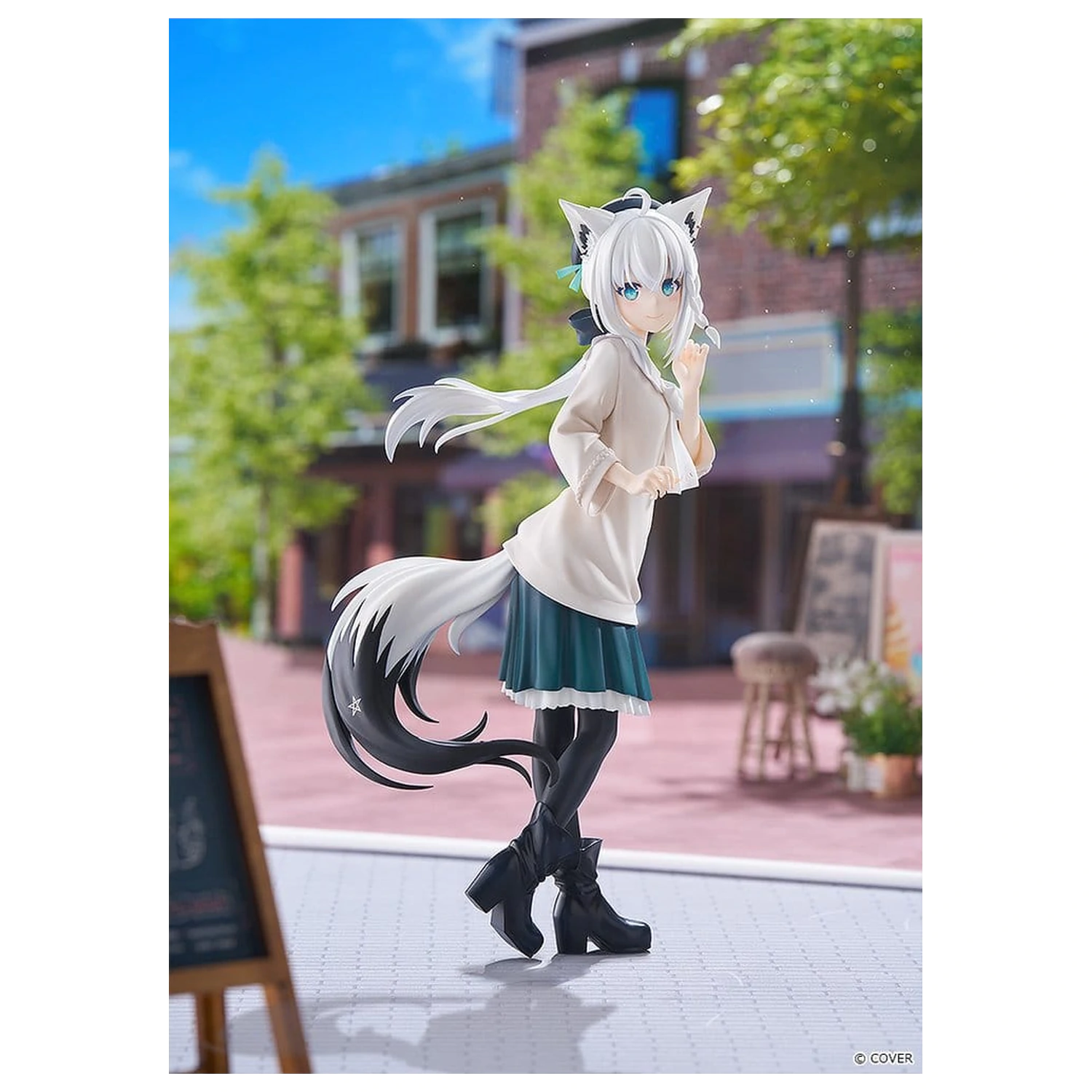 Hololive Production G.S. Collection PVC Figur 1/7 Shirakami Fubuki: Date Style - Casual Outfit Ver. 22 cm Produktfoto