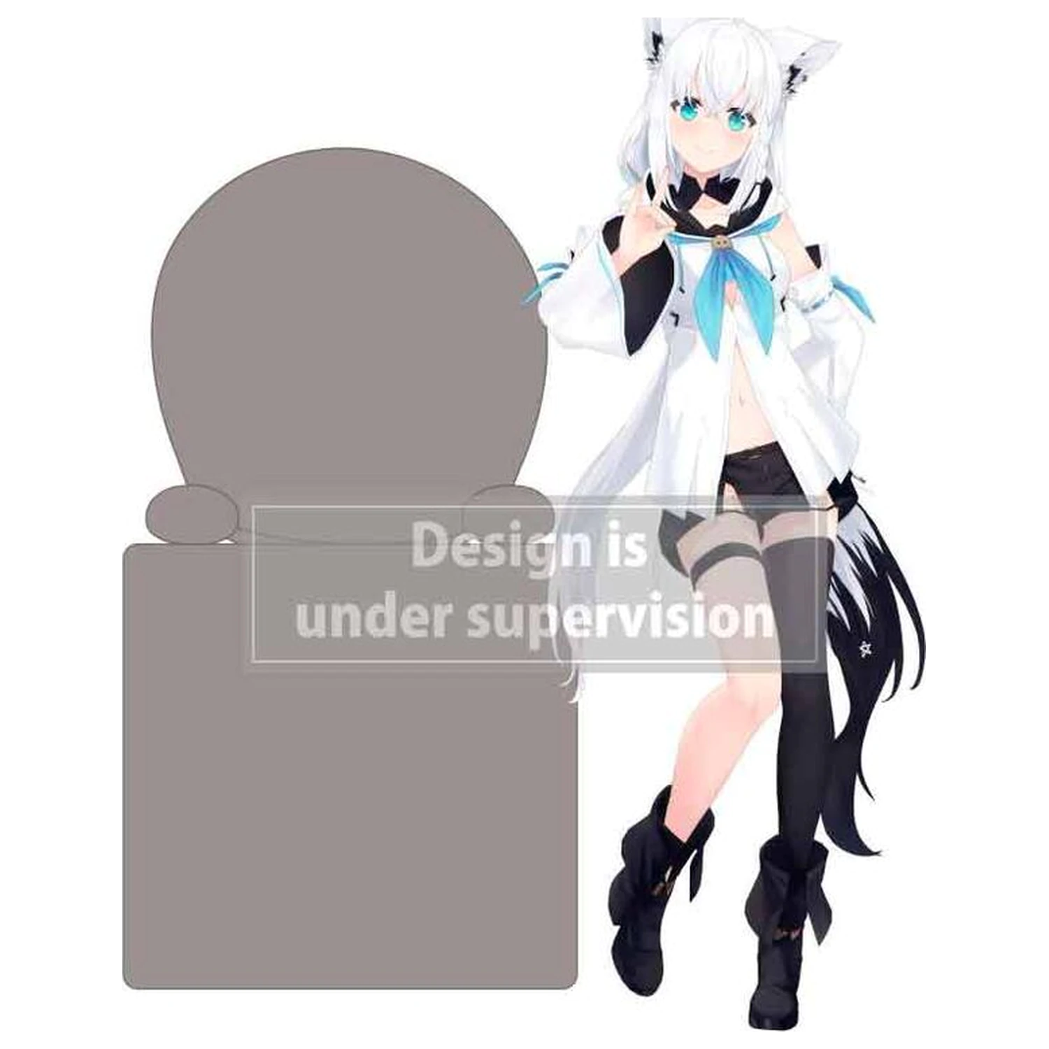 Hololive Production Hikkake PVC Statue Shirakami Fubuki 10 cm Produktfoto