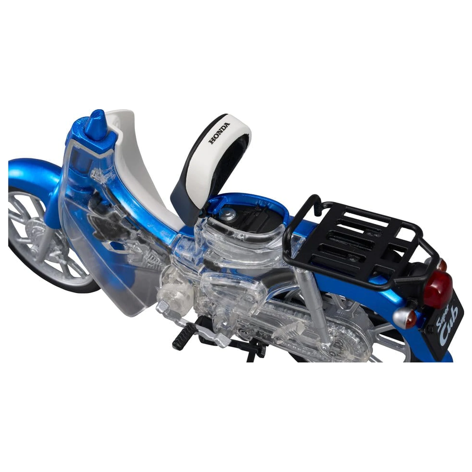 Honda Kaitanics Plastikmodellbausatz Super Cub 110 Glint Wave Blue Metallic Produktfoto