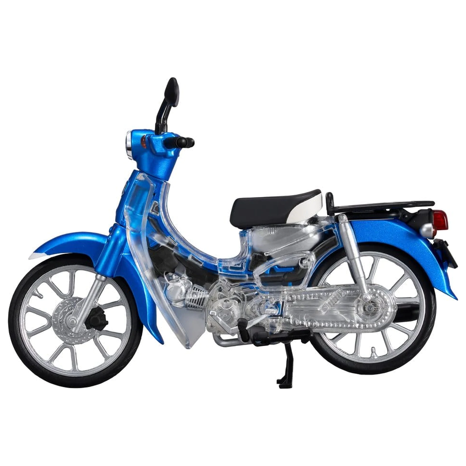 Honda Kaitanics Plastikmodellbausatz Super Cub 110 Glint Wave Blue Metallic Produktfoto