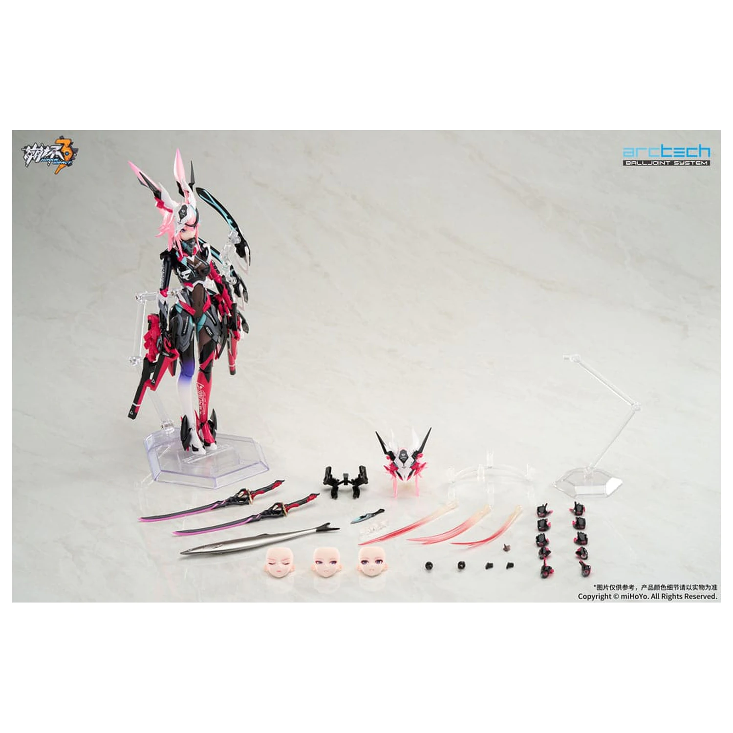 Honkai Impact 3rd Arctech Posable Series Action-Figuren 1/8 Sakura Yae Darkbolt Jonin Neon Shade Ver. 22 cm Produktfoto