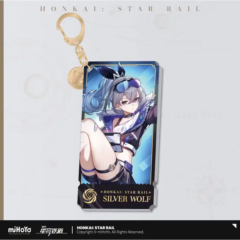 Honkai: Star Rail Charakter Acryl Schlüsselanhänger Silver Wolf 9 cm termékfotó