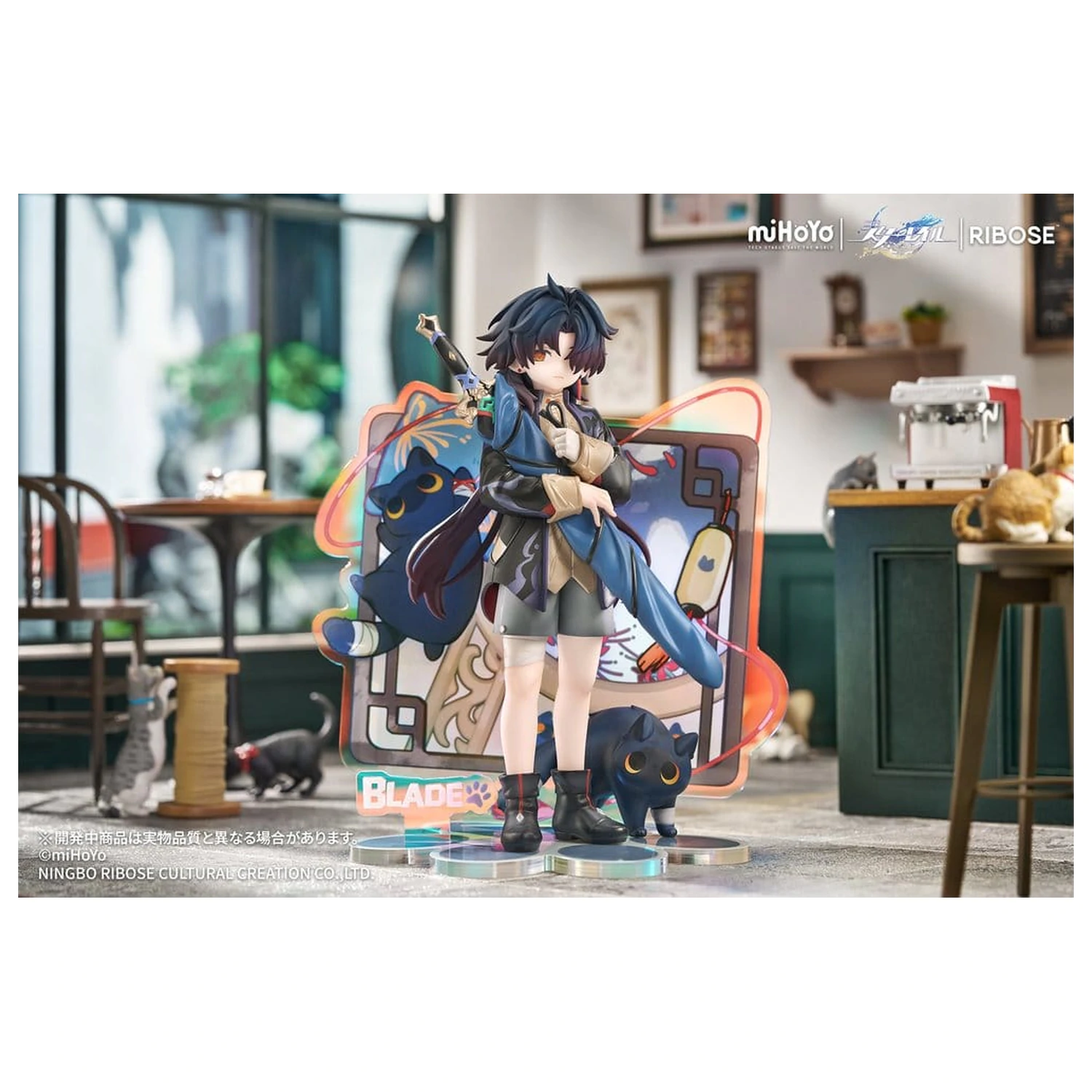 Honkai: Star Rail Rise Up+ Chibi Cat Series Chibi Figur Blade Ver. 19 cm Produktfoto