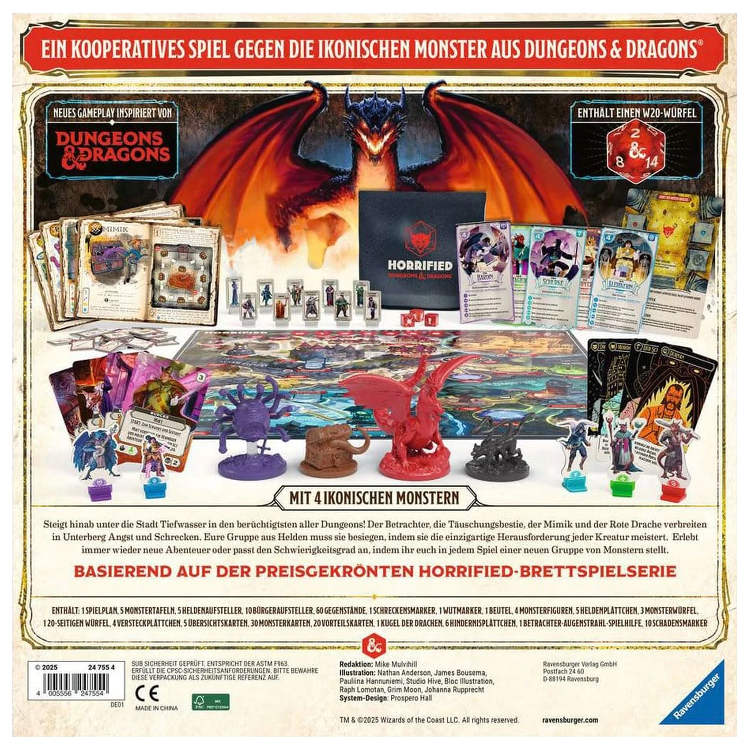 Horrified: Dungeons & Dragons Brettspiel German Version Produktfoto